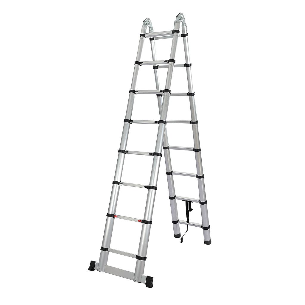 ESCALERA TELESCOPICA 2X8  2.37/5.00M