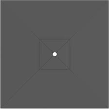 RECAMBIO LONA PARASOL 3X3 GRIS ZOLAR