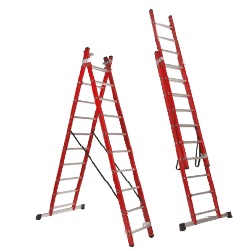 ESCALERA FIBRA 2X10 3,00+3,00 (5,20M)