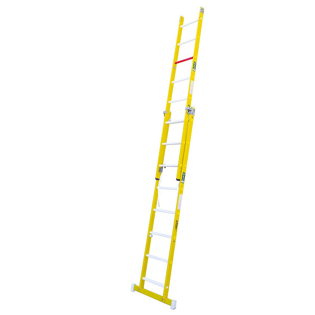 ESCALERA FIBRA COMBINADA 2X8 2,32-4,12