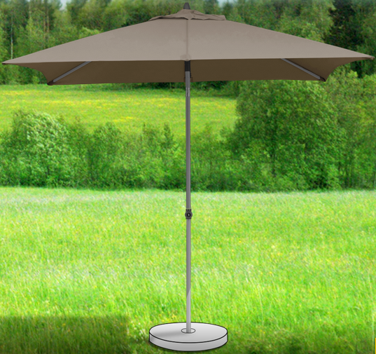 PARASOL PUSH-UP 250X200 TAUPE COL 053 (GLATZ)