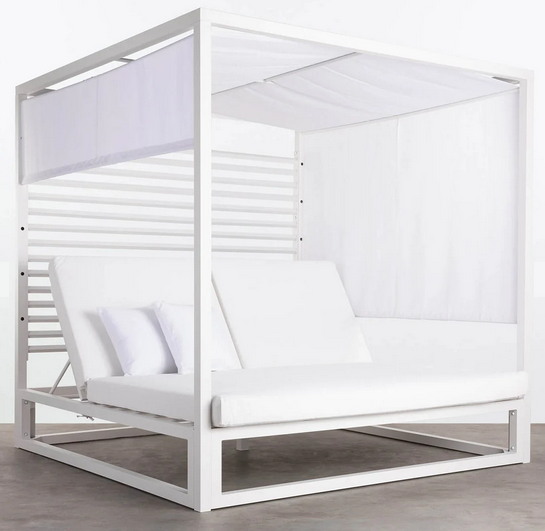 CAMA BALINESA 200X200 BLANCA