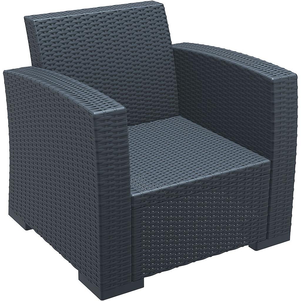 SILLON MONACO ANTRACITA 1 PLAZA